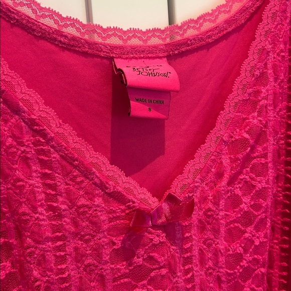Torrid X Betsey Johnson Fit & Flare Puff Sleeve Mini Dress Pink Size 5X - Picture 5 of 14